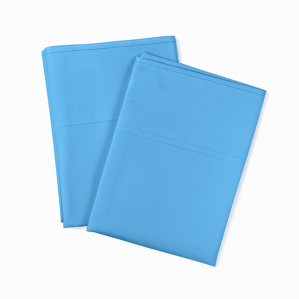 Fundas de Almohada 285 Hilos Percal 100% Algodón Pima | Cielo