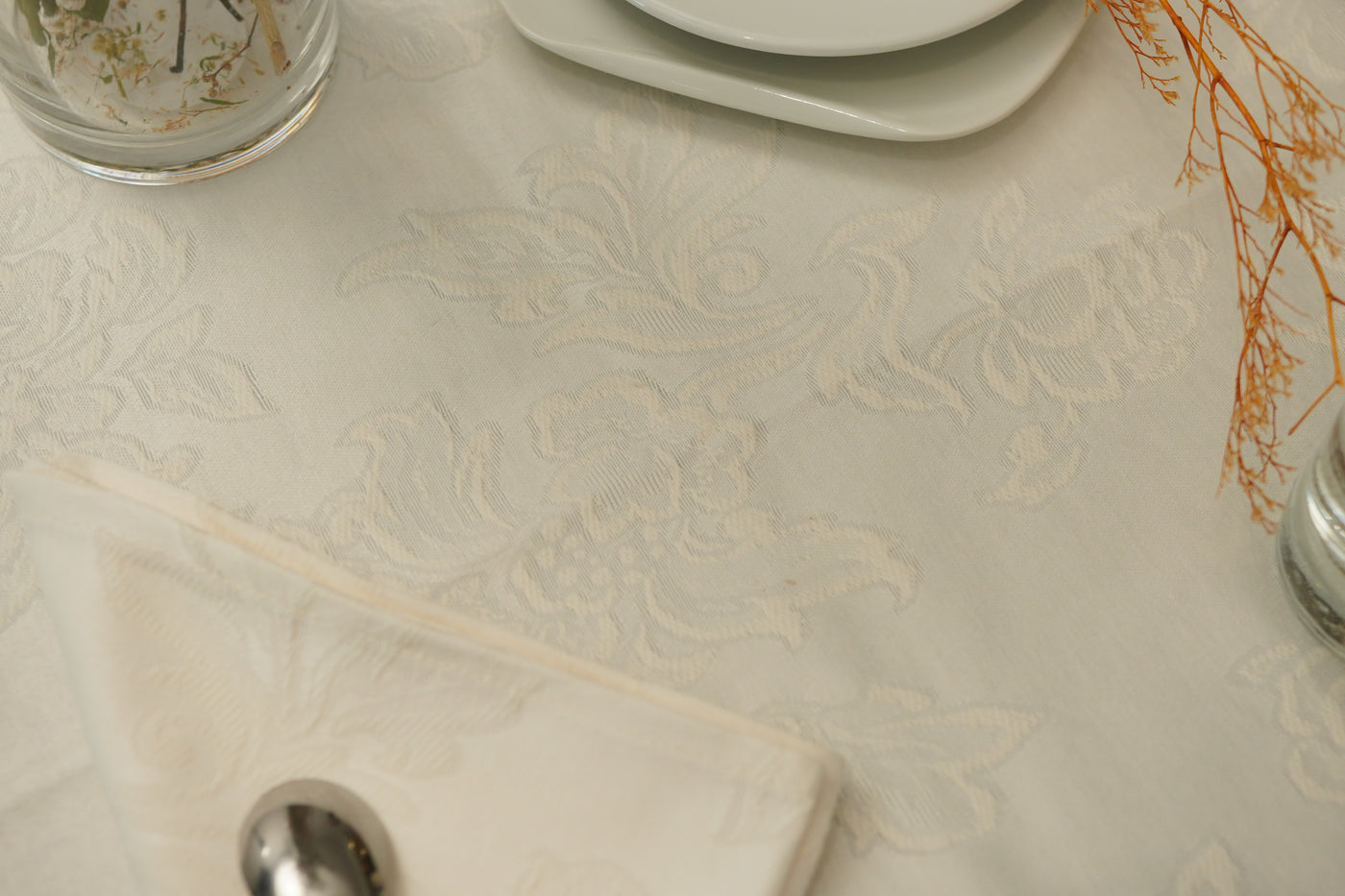 Mantel Rectangular Mediano Jacquard | Polialgodón