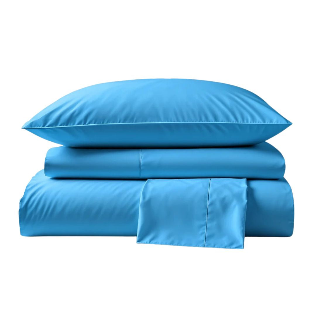 Sábanas 415 Hilos Percal 100% Algodón Pima | Cielo