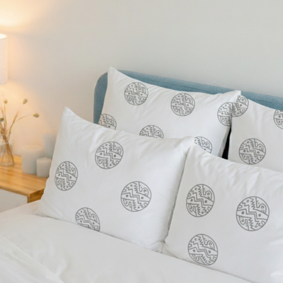Fundas de Almohada 285 Hilos Percal 100% Algodón Pima | Inti Gris Colección I.U.