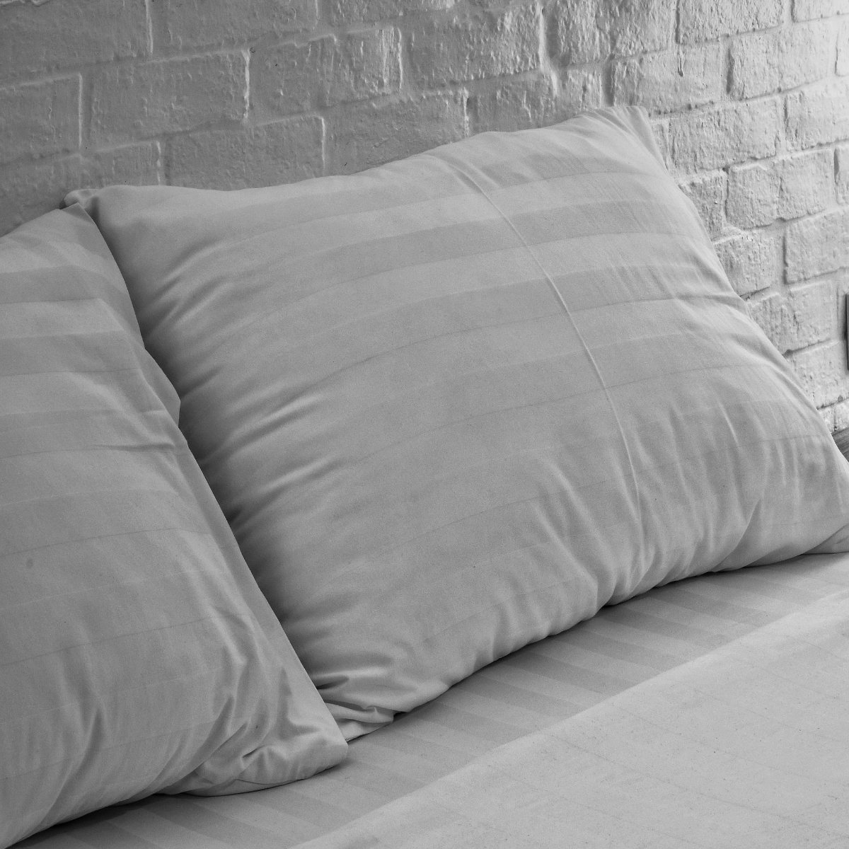 Fundas de Almohada 400 Hilos Satén Listado 100% Algodón Pima | Plateado