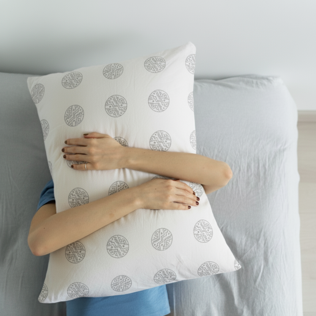 Fundas de Almohada 285 Hilos Percal 100% Algodón Pima | Inti Gris Colección I.U.