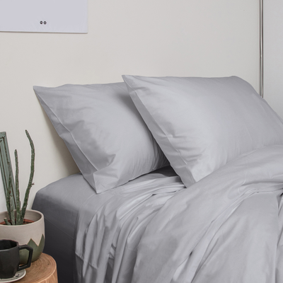Fundas de Almohada 285 Hilos Percal 100% Algodón Pima | Plateado