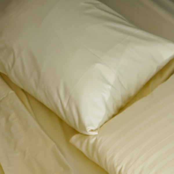 Fundas de Almohada 600 Hilos Satén 100% Algodón Pima | Crema