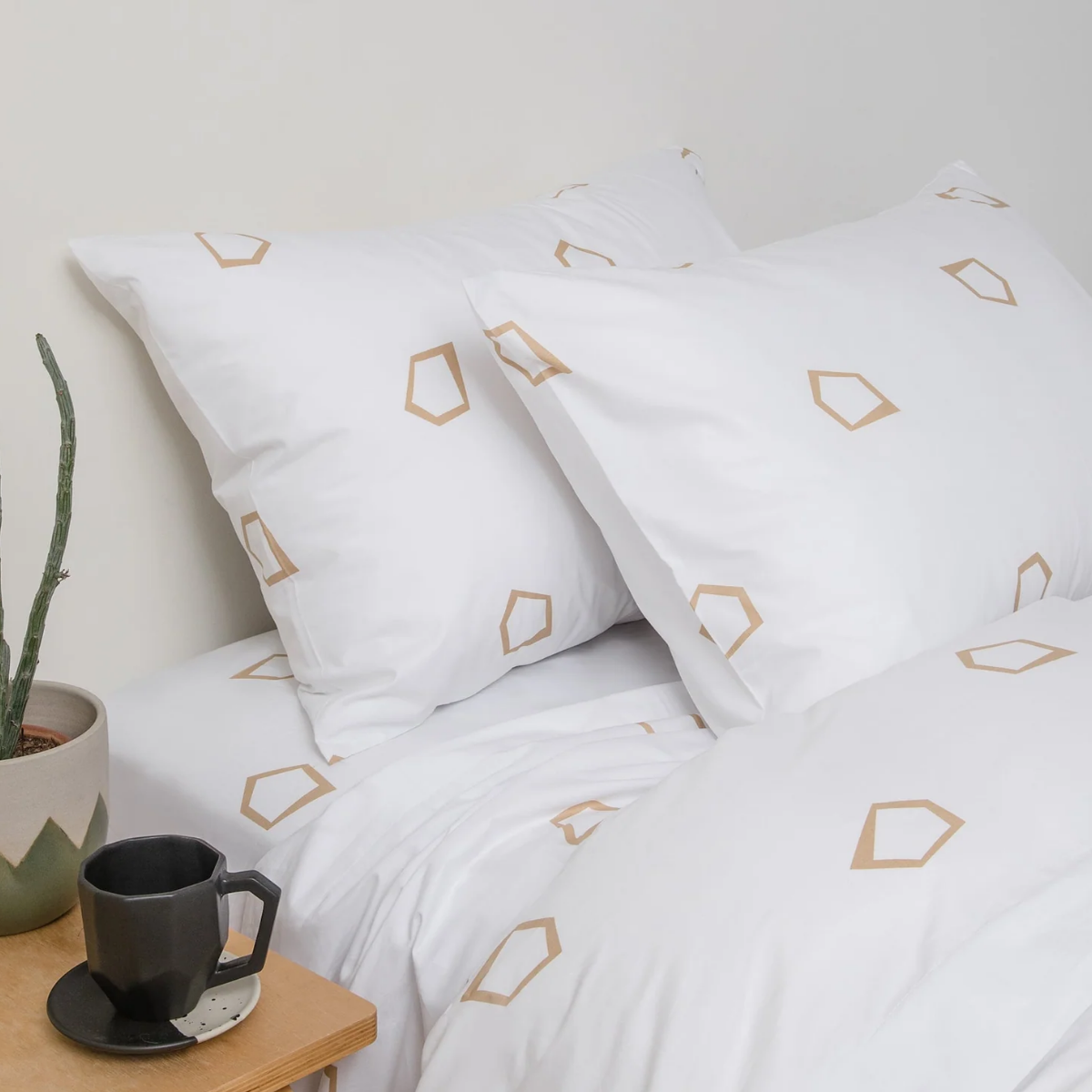 Fundas de Almohada 285 Hilos Percal 100% Algodón Pima | Phuyu Anís Colección I.U.