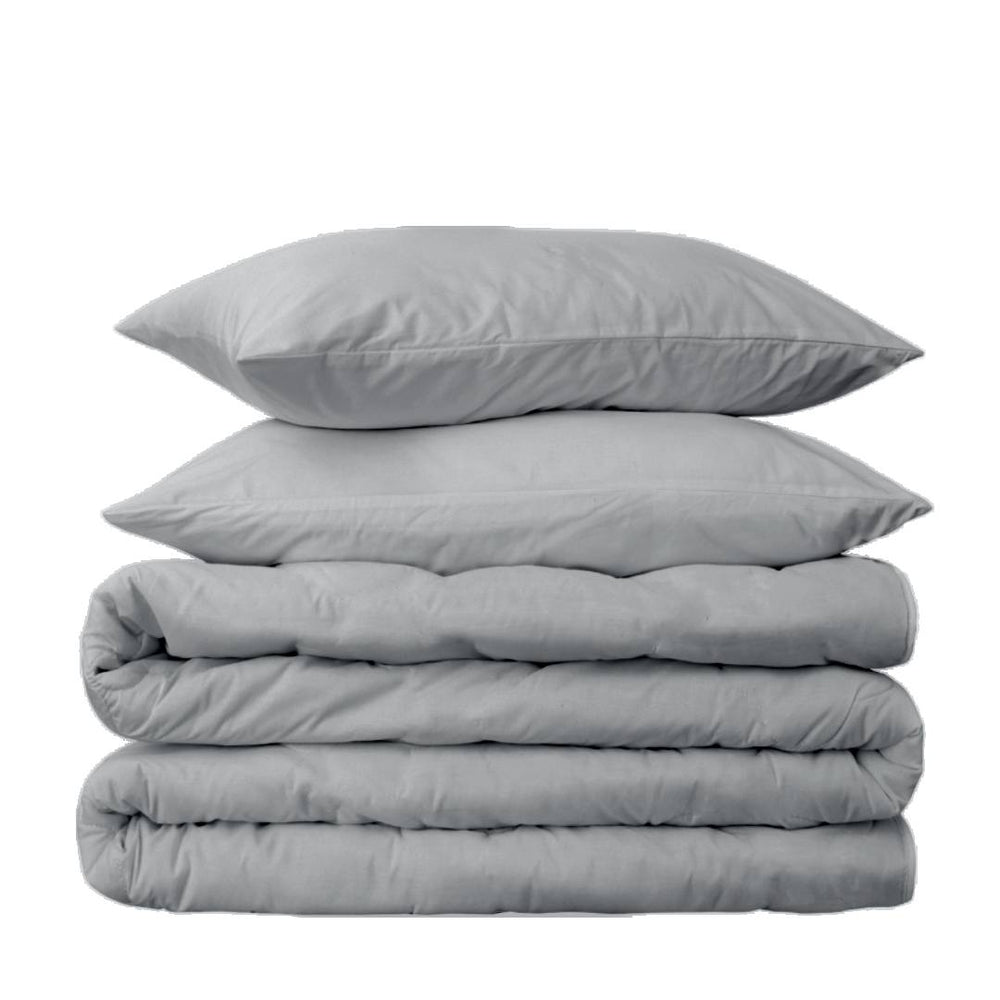 Set de Funda Duvet 415 Hilos Percal 100% Algodón Pima | Plateado