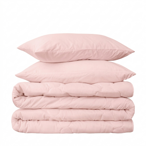 Set de Funda Duvet 415 Hilos Percal 100% Algodón Pima | Rosa Pastel