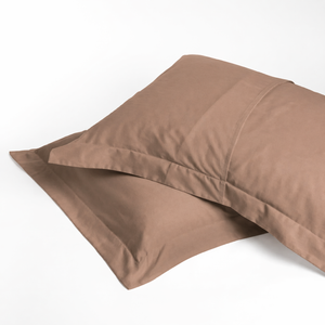 Set de Fundas Shams 415 Hilos Percal 100% Algodón Pima | Cocoa