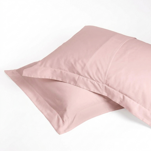 Set de Fundas Shams 415 Hilos Percal 100% Algodón Pima | Rosa Pastel