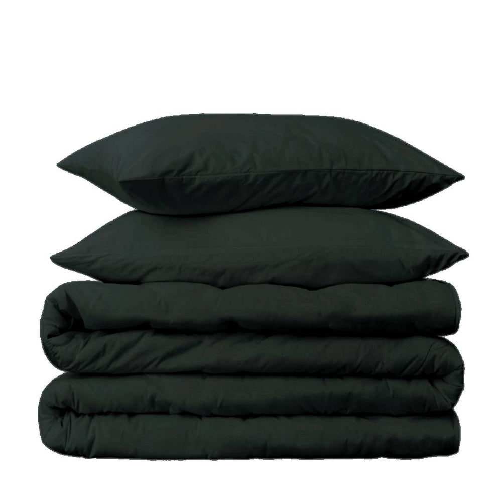 Set de Funda Duvet 285 Hilos Percal 100% Algodón Pima | Gris Oscuro
