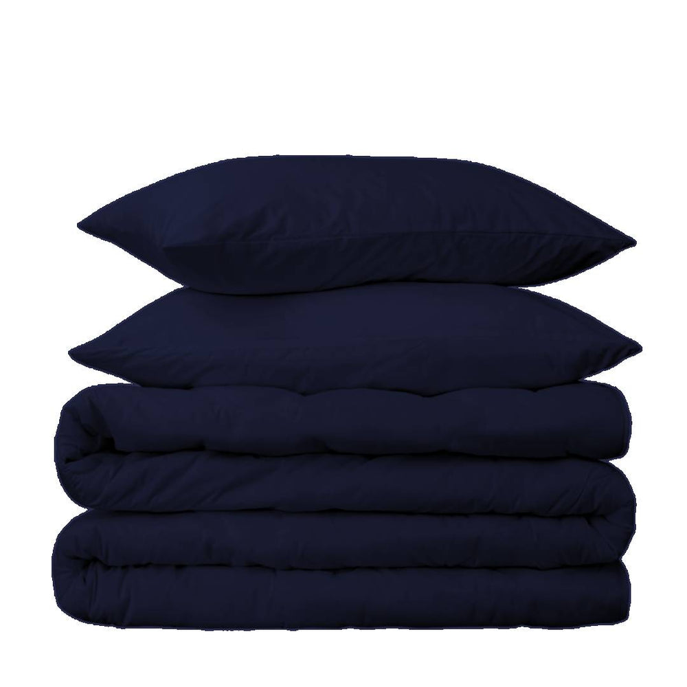 Set de Funda Duvet 285 Hilos Percal 100% Algodón Pima | Azul Marino