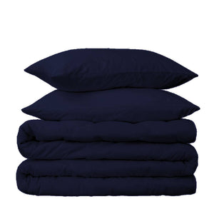 Set de Funda Duvet 285 Hilos Percal 100% Algodón Pima | Azul Marino