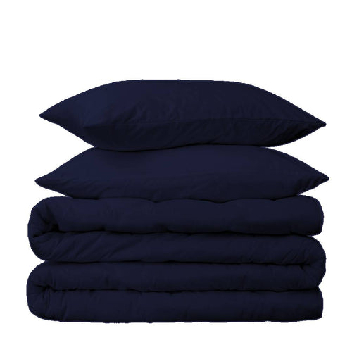 Set de Funda Duvet 285 Hilos Percal 100% Algodón Pima | Azul Marino
