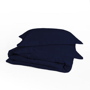 Set de Funda Duvet 285 Hilos Percal 100% Algodón Pima | Azul Marino