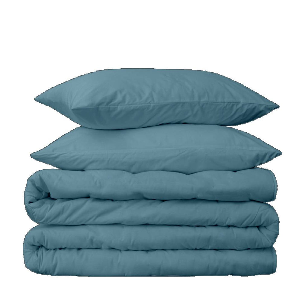Set de Funda Duvet 415 Hilos Percal 100% Algodón Pima | Light Denim