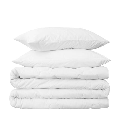 Set de Funda Duvet 250 Hilos Percal 100% Algodón Pima | Blanco