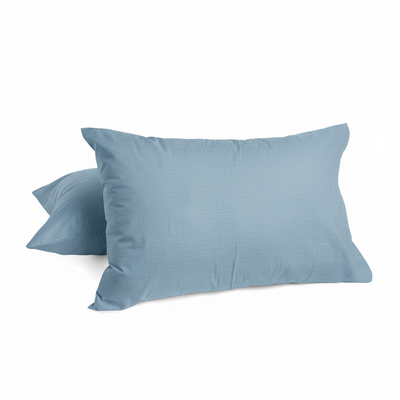 Fundas de Almohada 415 Hilos Percal 100% Algodón Pima | Light Denim