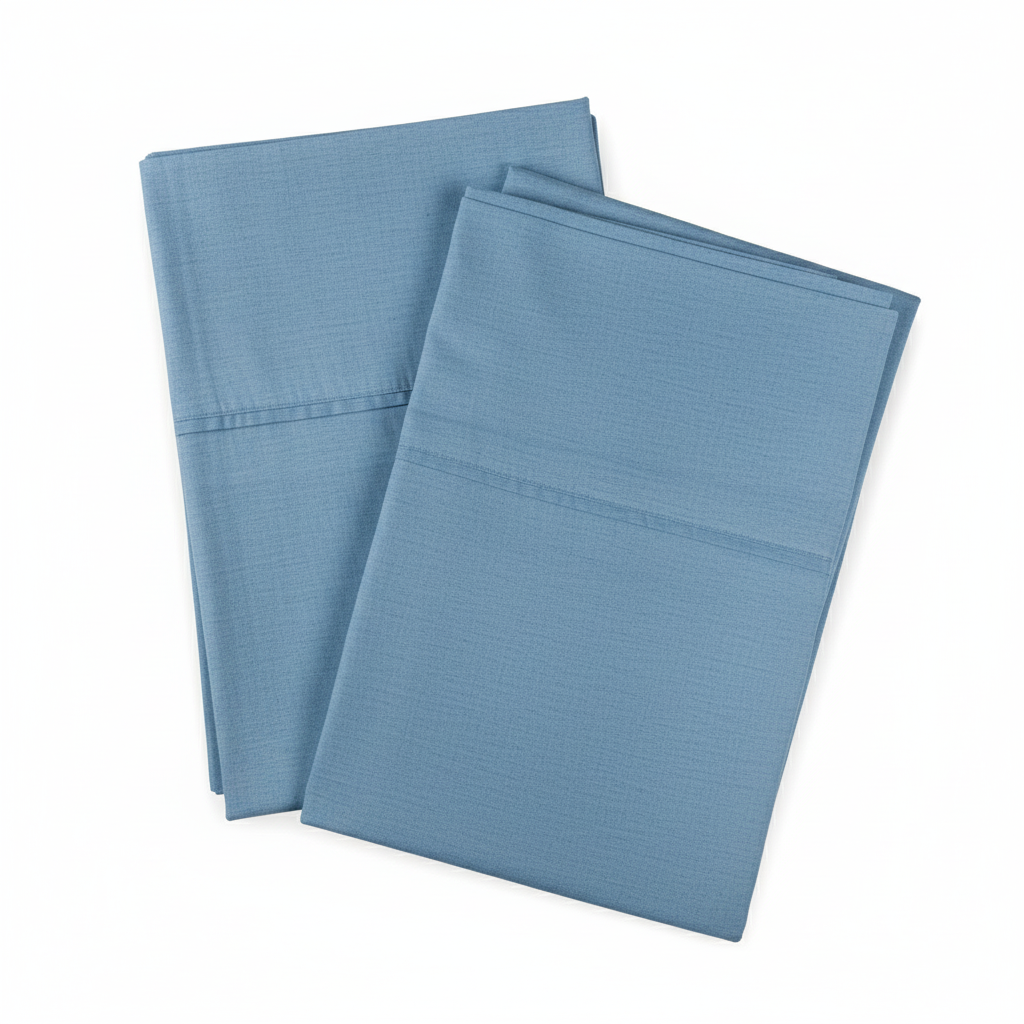 Fundas de Almohada 415 Hilos Percal 100% Algodón Pima | Light Denim