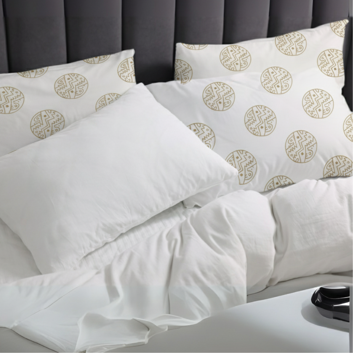 Fundas de Almohada 285 Hilos Percal 100% Algodón Pima | Inti Anís Colección I.U.
