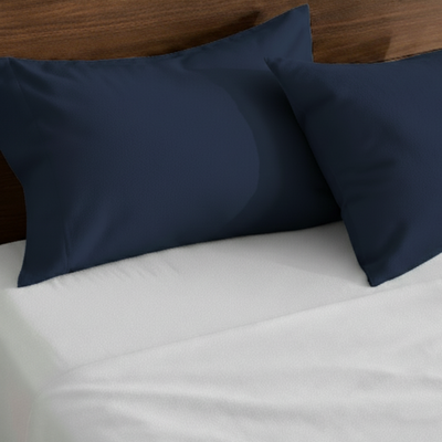 Fundas de Almohada 800 Hilos Satén 100% Algodón Pima | Azul Profundo