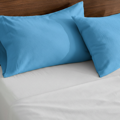 Fundas de Almohada 800 Hilos Satén 100% Algodón Pima | Cielo