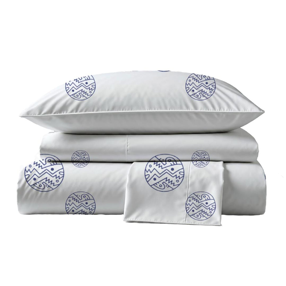 Sábanas 400 Hilos Satén 100% Algodón Pima | Inti Azul Colección I.U.