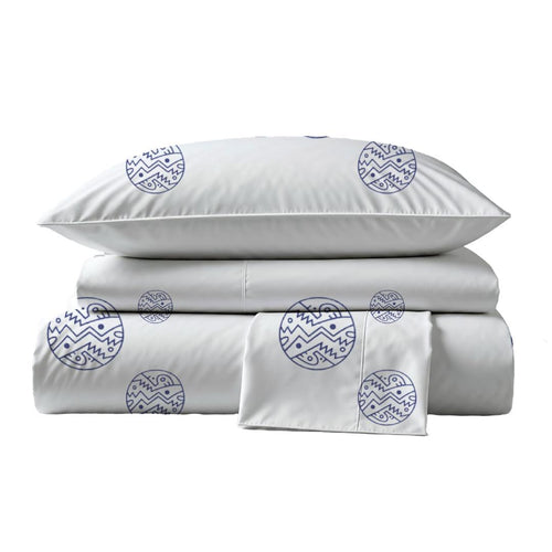 Sábanas 400 Hilos Satén 100% Algodón Pima | Inti Azul Colección I.U.