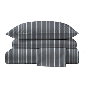 Sábanas 415 Hilos Percal 100% Algodón Pima | Pinstripe Sombra
