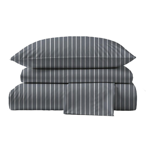Sábanas 415 Hilos Percal 100% Algodón Pima | Pinstripe Sombra