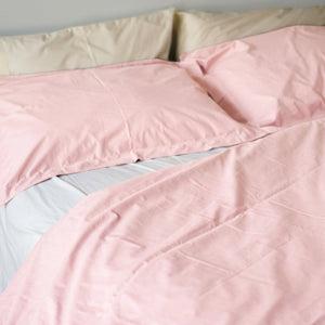 Set de Funda Duvet 415 Hilos Percal 100% Algodón Pima | Rosa Pastel