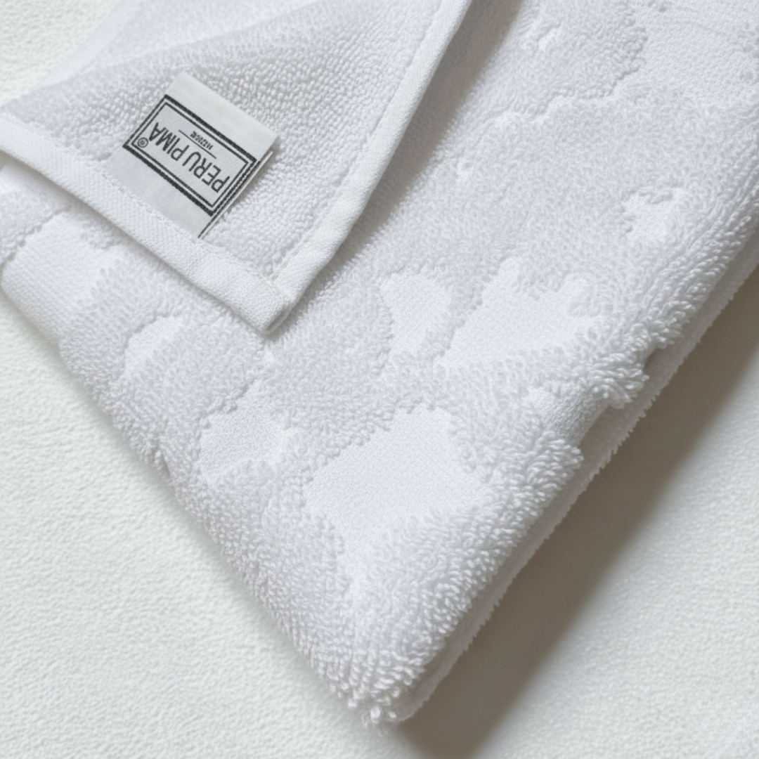 Set de Toallas de Visita Diseño Amapola 500 gr/m² | Peru Pima