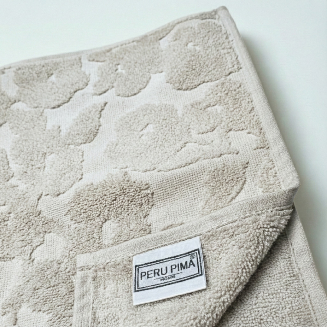 Set de Toallas de Visita Diseño Amapola 500 gr/m² | Peru Pima