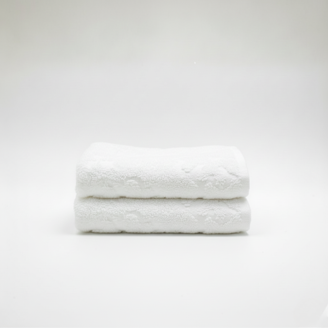 Set de Toallas de Visita Diseño Floral 500 gr/m² | Peru Pima