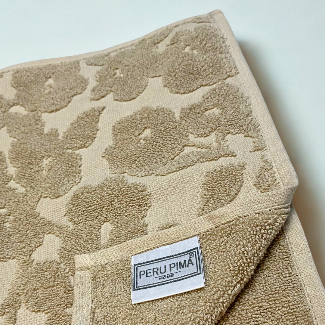 Set de Toallas de Visita Diseño Floral 500 gr/m² | Peru Pima