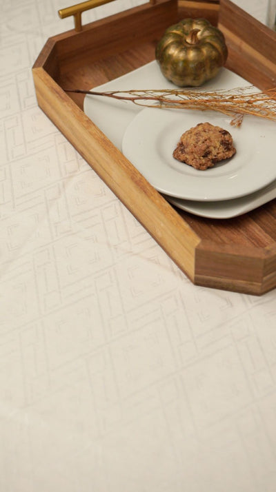 Mantel Rectangular Mediano Jacquard | Polialgodón
