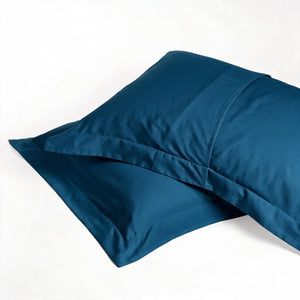 Set de Fundas Shams 400 Hilos Satén 100% Algodón Pima | Azul Cobalto