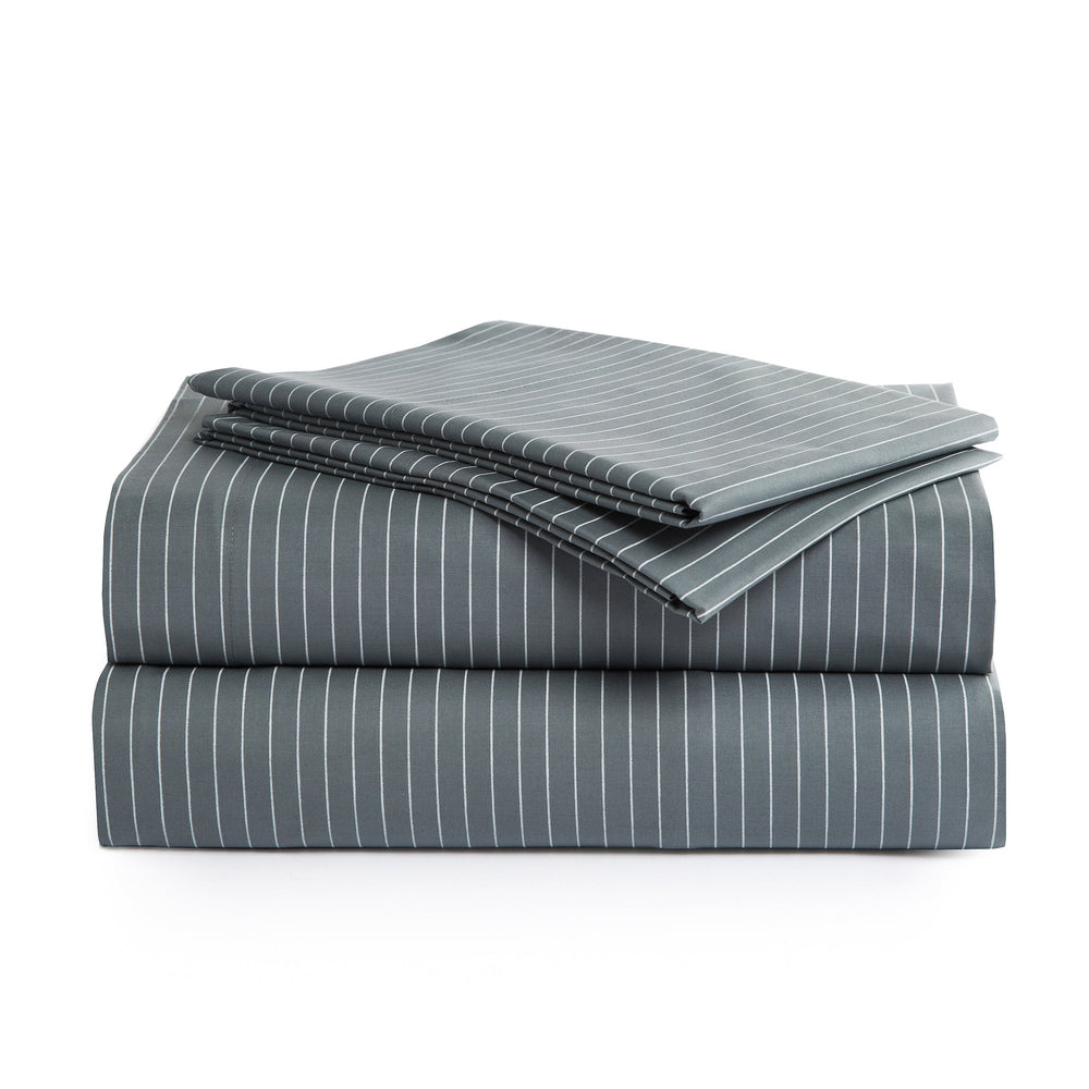 Sábanas 415 Hilos Percal 100% Algodón Pima | Pinstripe Sombra