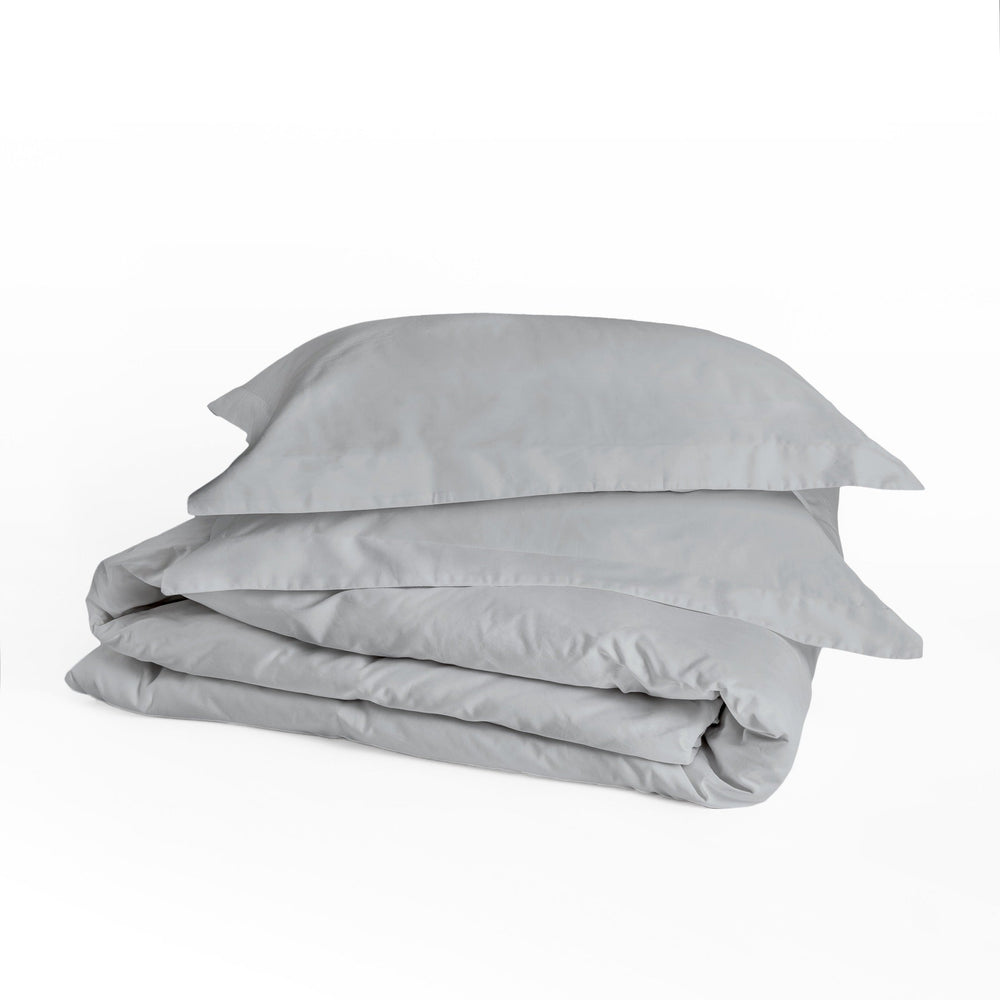 Set de Funda Duvet 285 Hilos Percal 100% Algodón Pima | Plateado